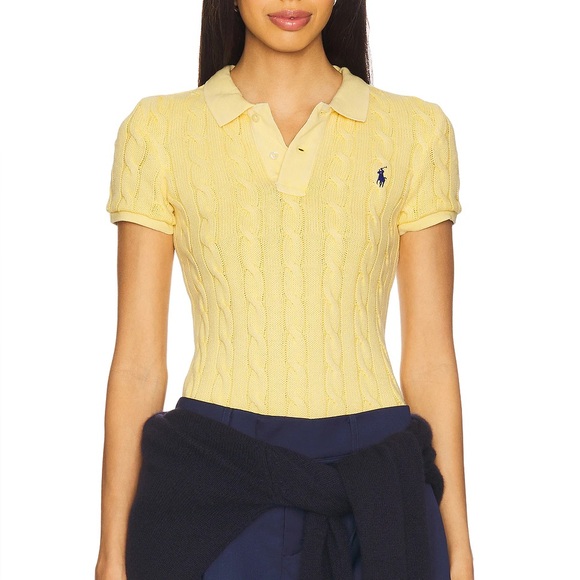 Polo Ralph Lauren Fall Yellow Cable Knit Sweater - Picture 1 of 4